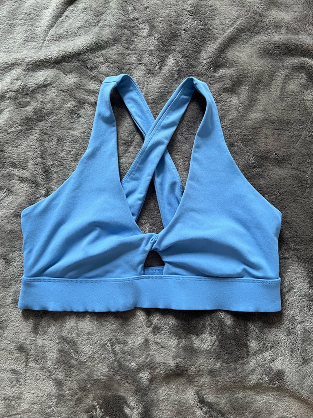 Fabletics Sky Blue Cross-Back Sports Bralette